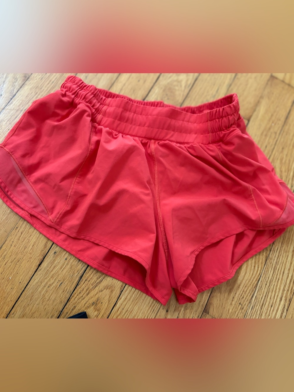 lululemon athletica Coral Red Running Shorts